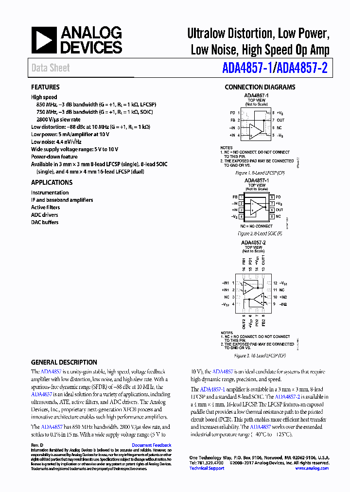 ADA4857-2YCP-EBZ_8856616.PDF Datasheet