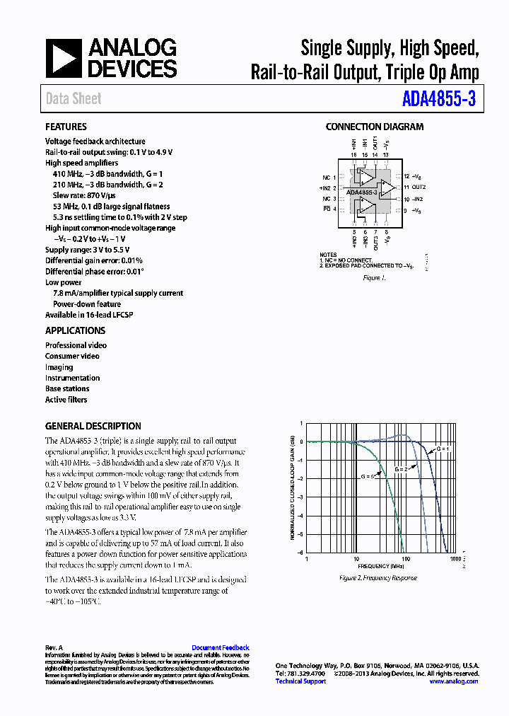 ADA4855-3YCP-EBZ_8856615.PDF Datasheet