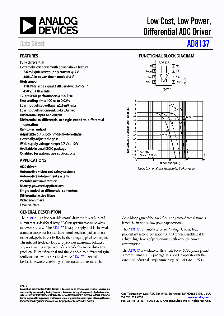 AD8137YCP-EBZ_8856609.PDF Datasheet