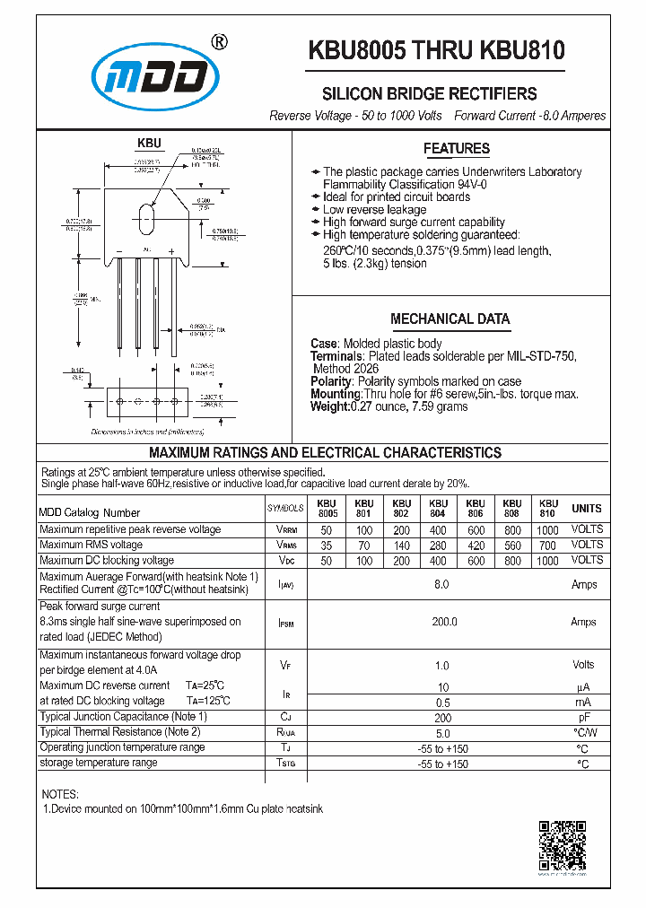 KBU8005_8858220.PDF Datasheet