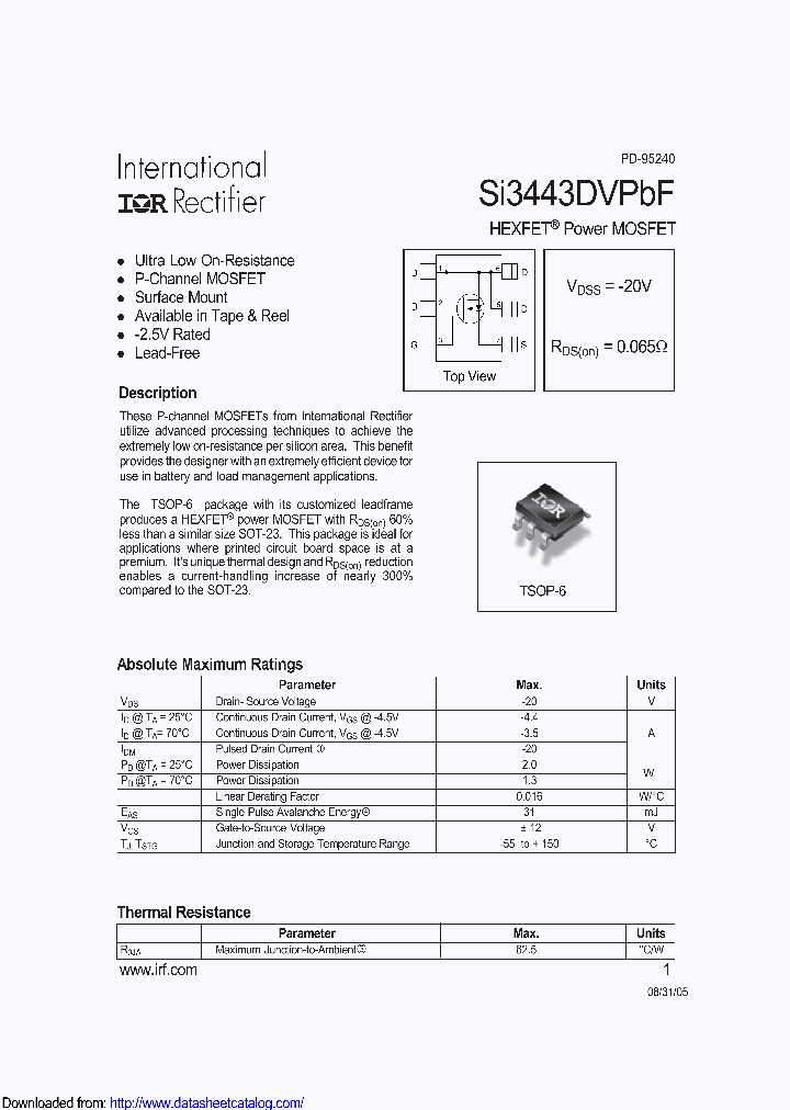 SI3443DVTRPBF_8860344.PDF Datasheet