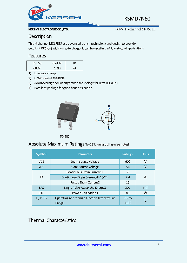 KSMD7N60_8863291.PDF Datasheet