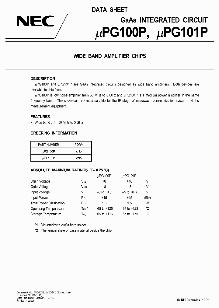 UPG100P_8864127.PDF Datasheet