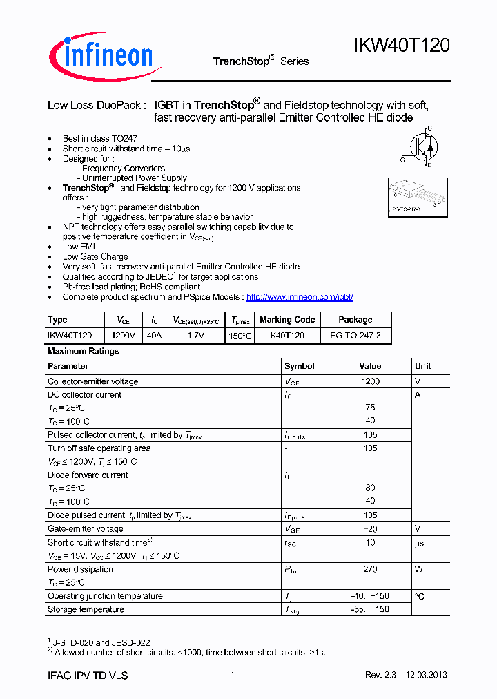 IKW40T120_8864240.PDF Datasheet