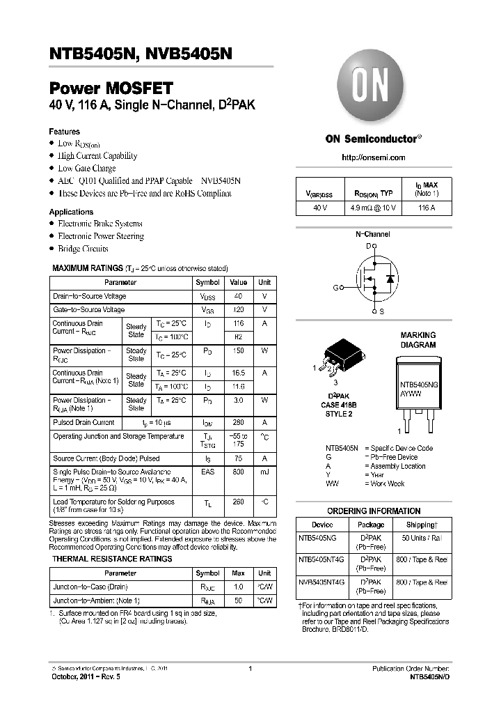 NTB5405N_8864768.PDF Datasheet