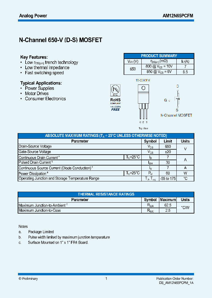 AM12N65PCFM_8864853.PDF Datasheet