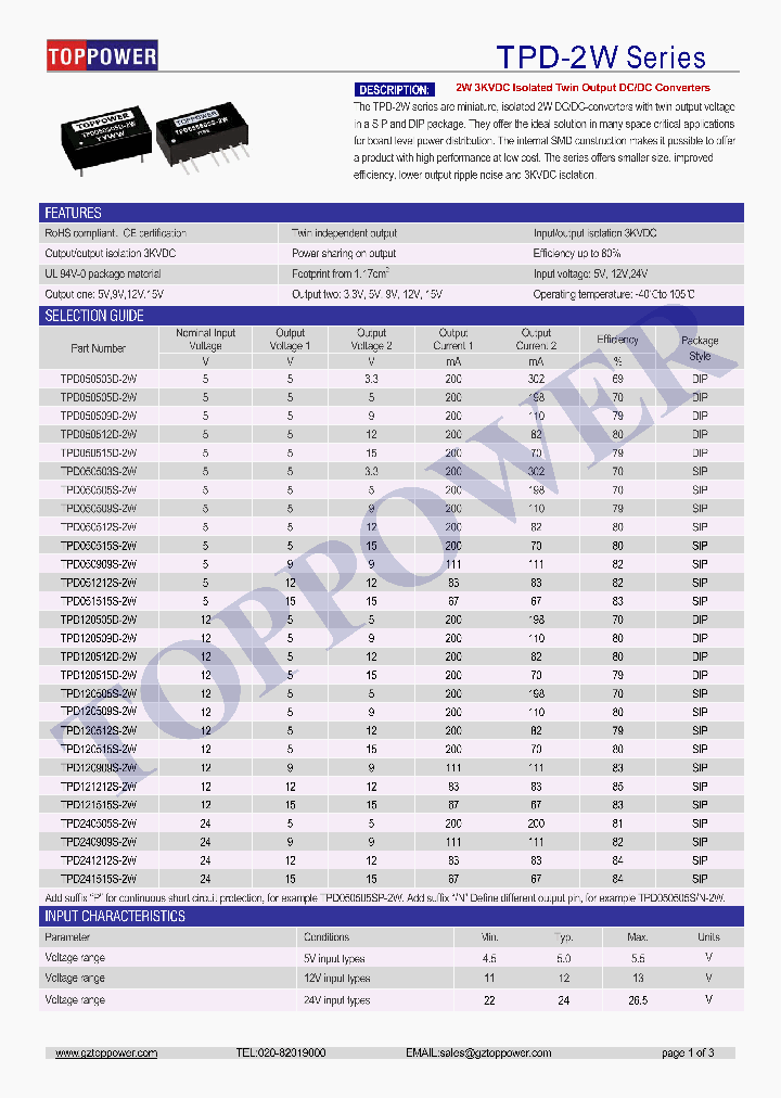 TPD050503D-2W_8865478.PDF Datasheet