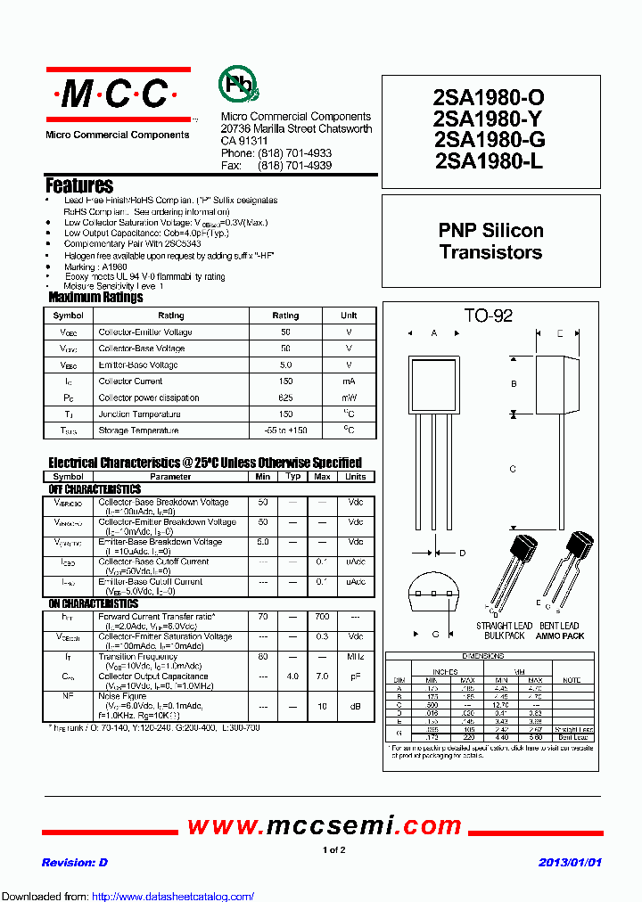 2SA1980-Y_8864953.PDF Datasheet