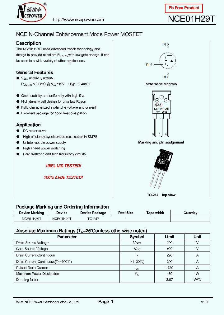 NCE01H29T_8866232.PDF Datasheet