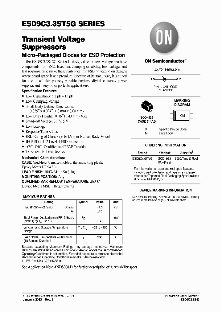ESD9C33ST5G_8866450.PDF Datasheet