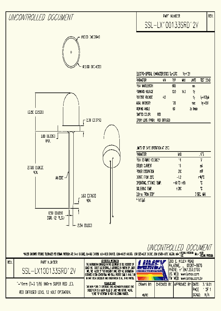 SSL-LX100133SRD12V_8867137.PDF Datasheet
