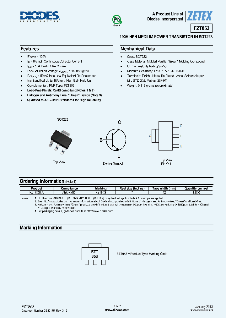 FZT853TA_8868674.PDF Datasheet