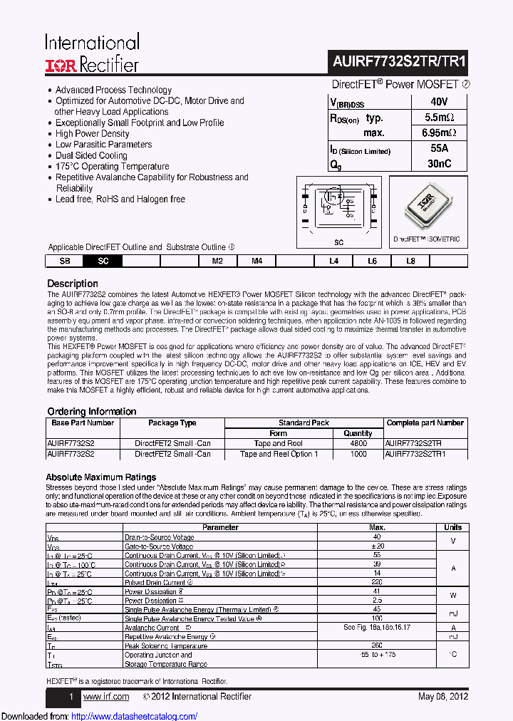 AUIRF7732S2TR_8868416.PDF Datasheet