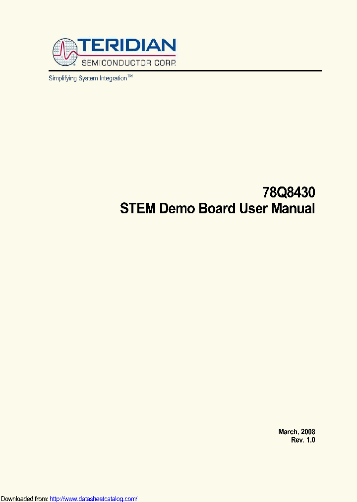 78Q8430STEM-DB_8868244.PDF Datasheet