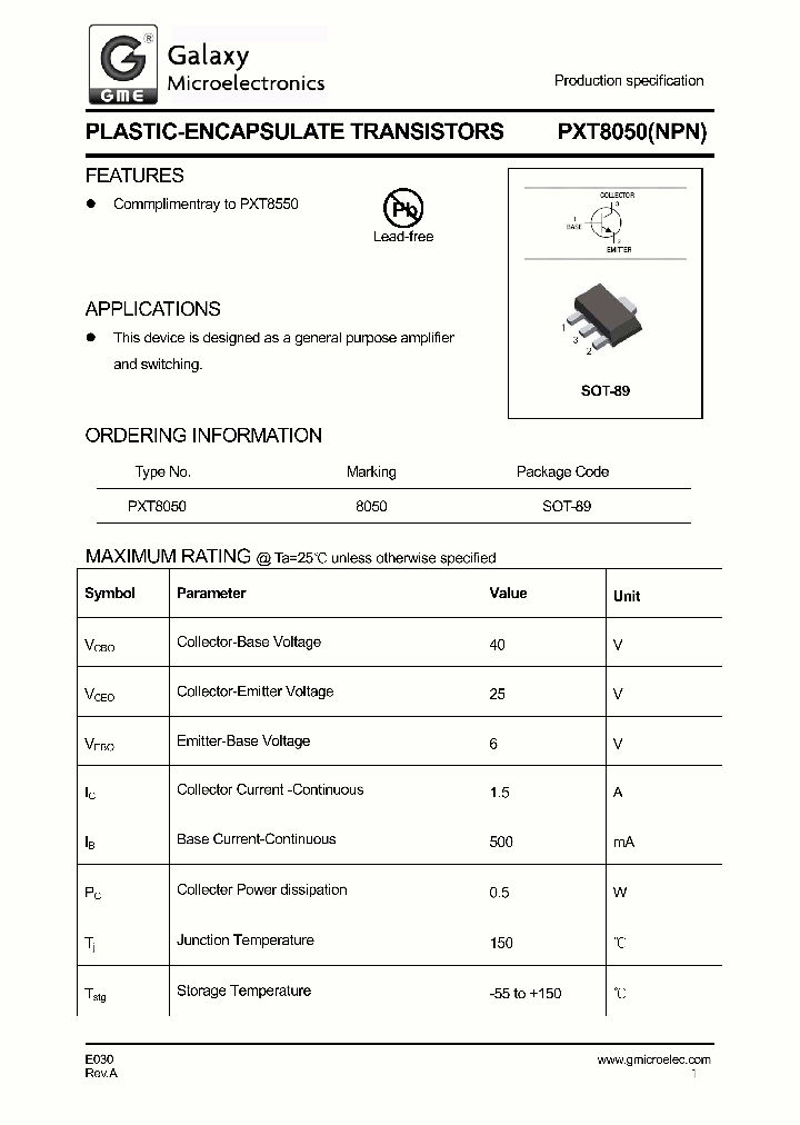 PXT8050_8868795.PDF Datasheet