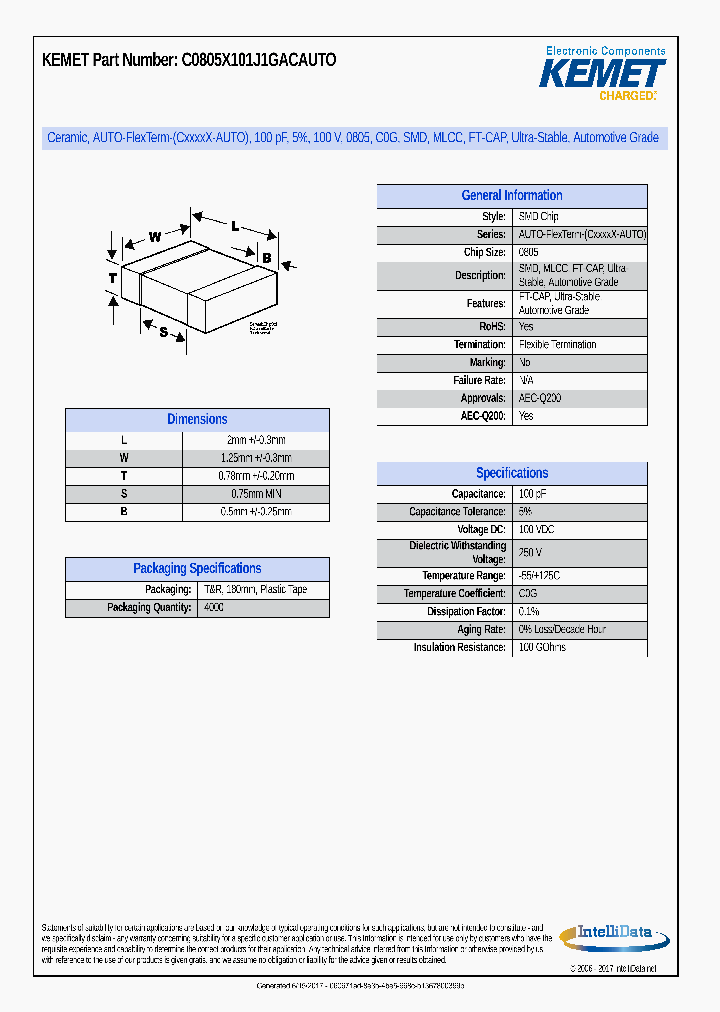 C0805X101J1GACAUTO_8870978.PDF Datasheet