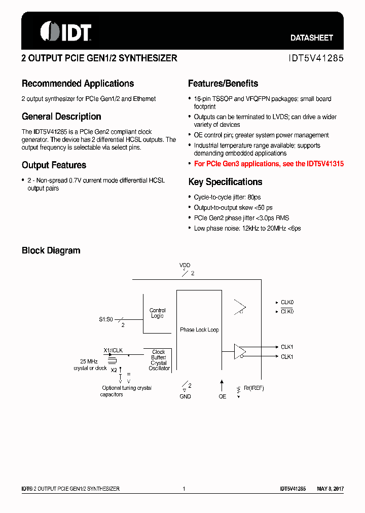 IDT5V41285_8871608.PDF Datasheet