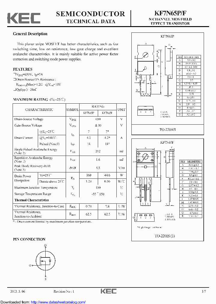 KF7N65P_8872468.PDF Datasheet