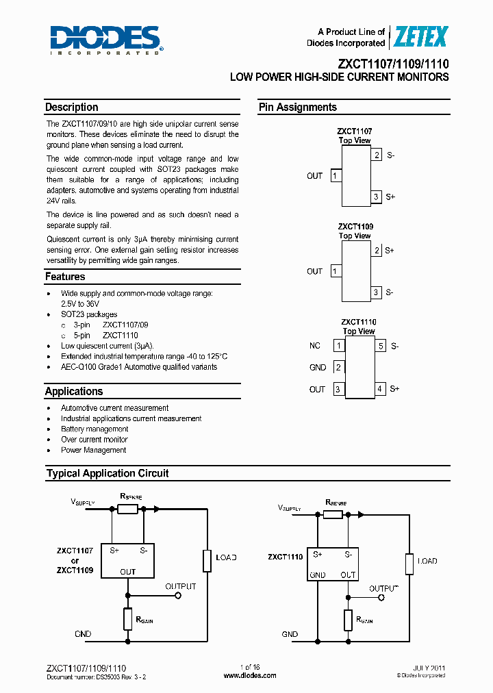 ZXCT1110W5-7_8873232.PDF Datasheet