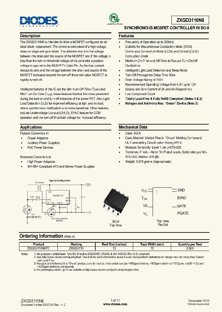 ZXGD3110N8_8873330.PDF Datasheet