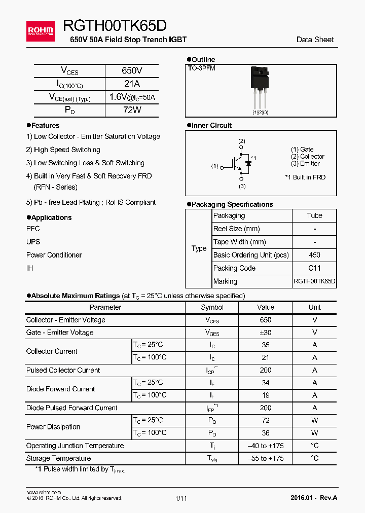 RGTH00TK65D_8874255.PDF Datasheet