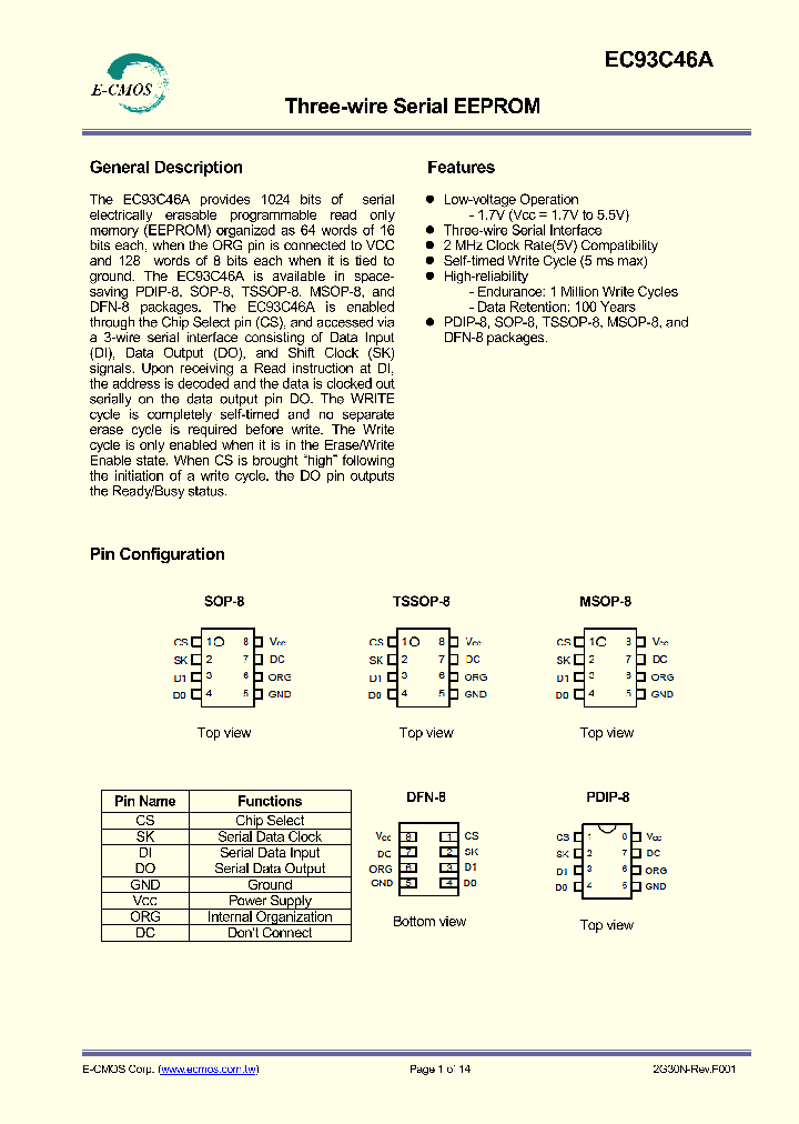 EC93C46ANP1GX_8875155.PDF Datasheet