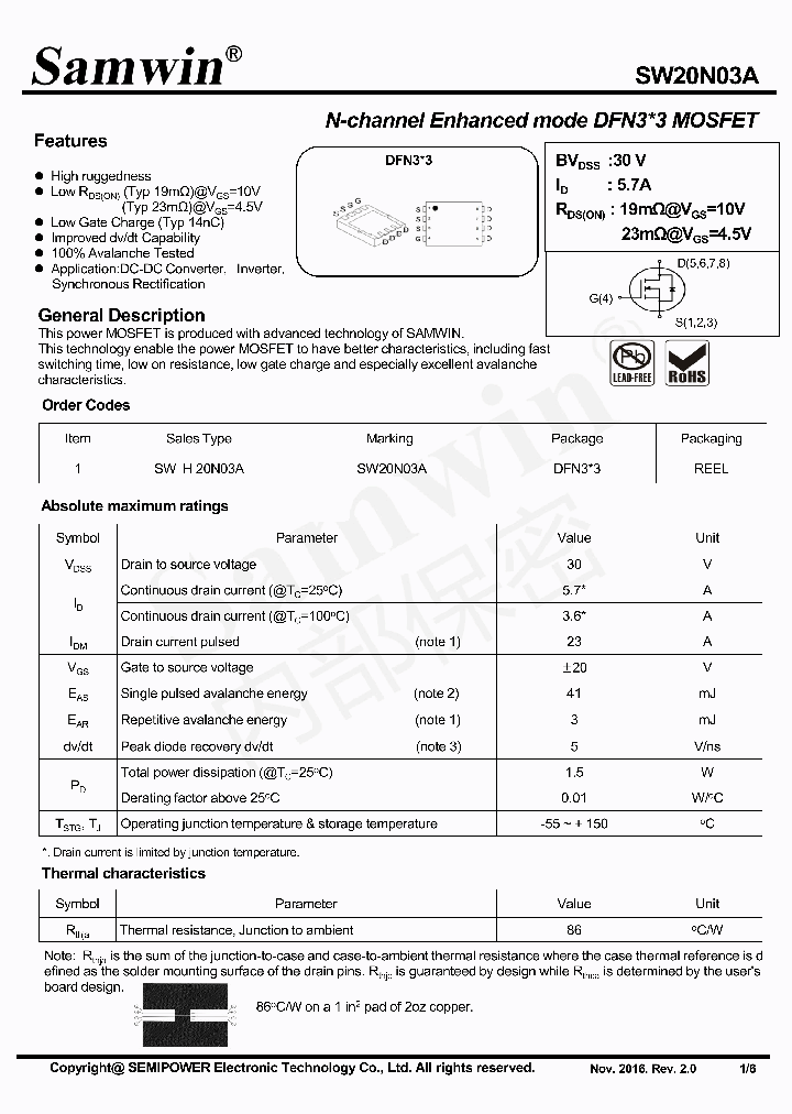SW20N03A_8874817.PDF Datasheet