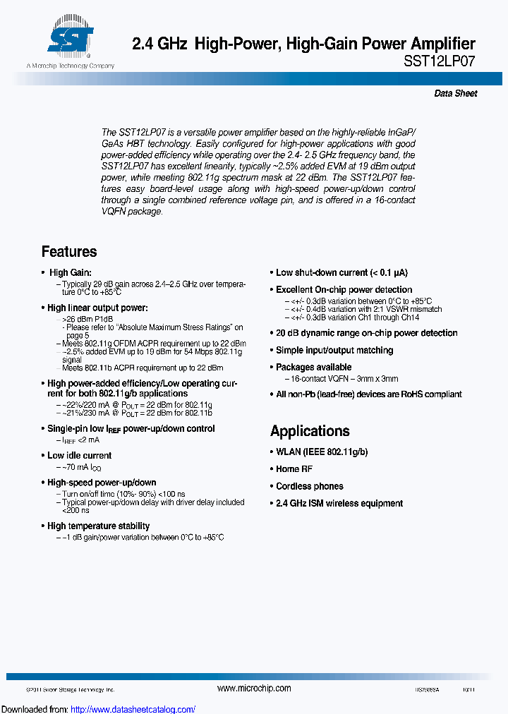 SST12LP07E-QX8E_8877518.PDF Datasheet