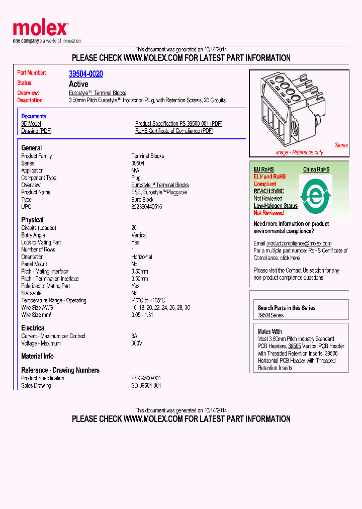 39504-0020_8878038.PDF Datasheet