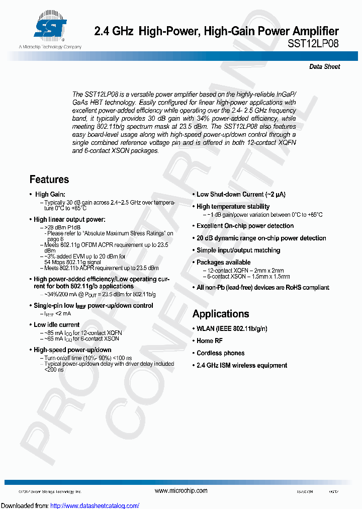 SST12LP08A-QX8E_8877519.PDF Datasheet