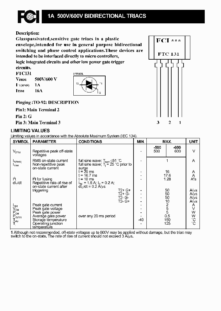 FTC131_8878712.PDF Datasheet