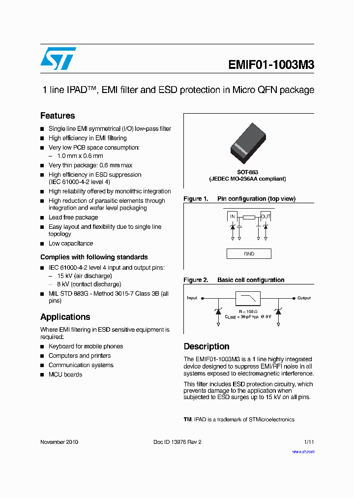 EMIF01-1003M3_8879237.PDF Datasheet