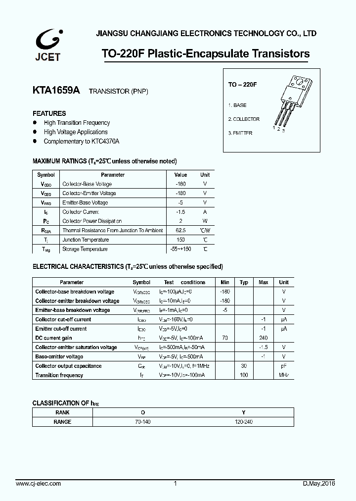 KTA1659A_8879552.PDF Datasheet