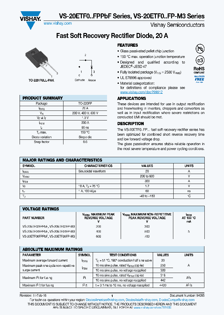 VS-20ETF04FPPBF_8880657.PDF Datasheet