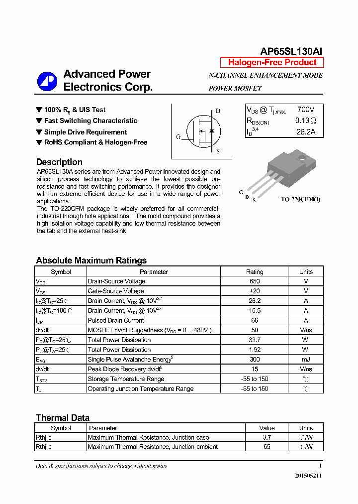 AP65SL130AI_8880980.PDF Datasheet
