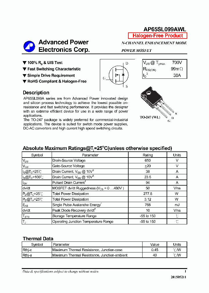 AP65SL099AWL_8880979.PDF Datasheet
