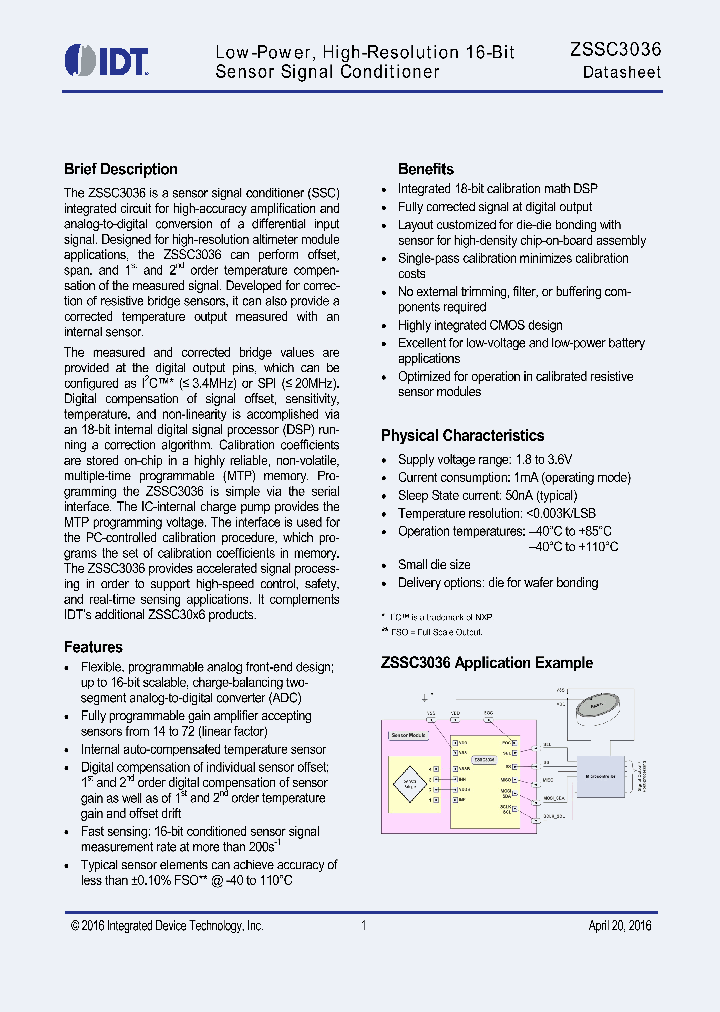 ZSSC3036CI6BH_8881199.PDF Datasheet