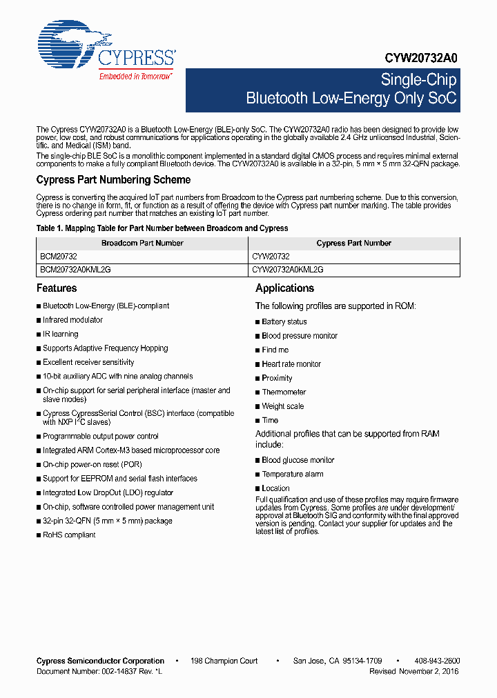 BCM20732A0KML2G_8883384.PDF Datasheet