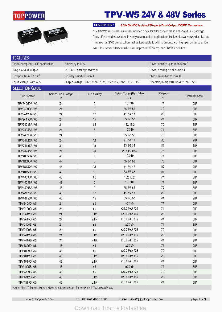 TPV2405SA-W5_8883644.PDF Datasheet