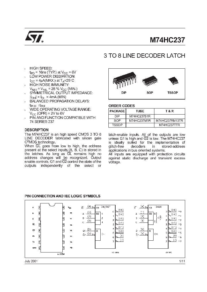 M74HC237RM13TR_8884226.PDF Datasheet