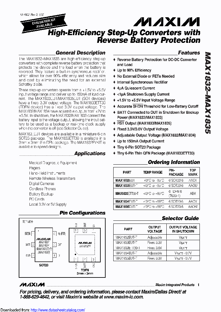 MAX1832EUTTG56_8884648.PDF Datasheet