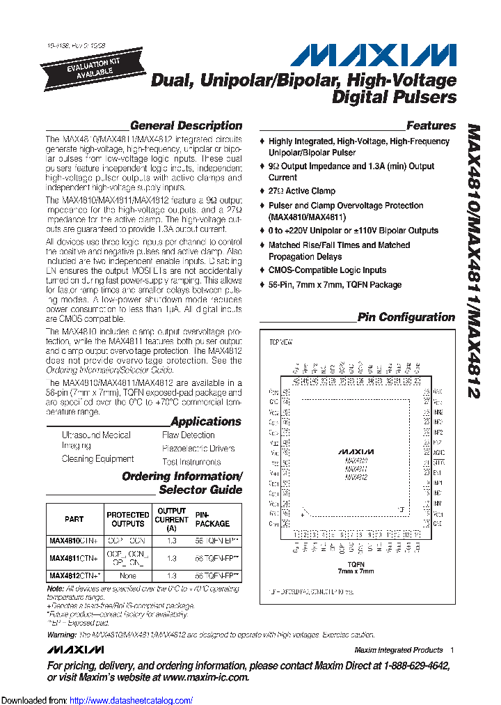 MAX4811CTNTG5E_8884649.PDF Datasheet