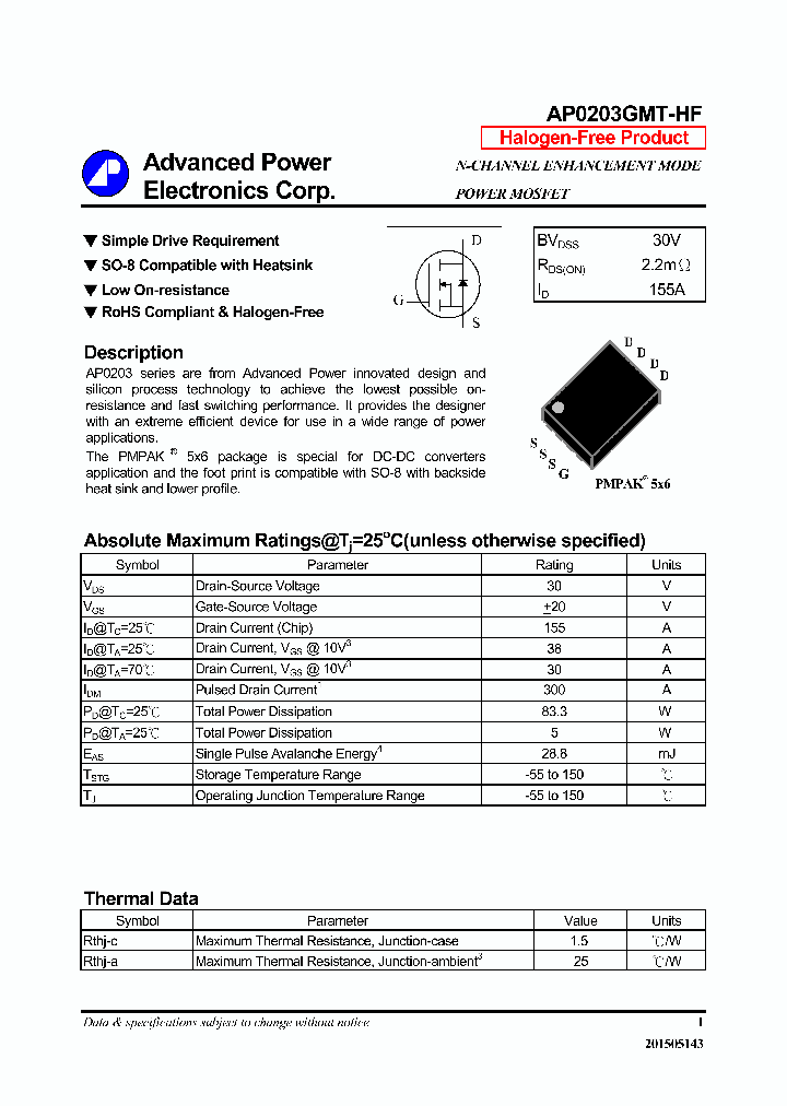 AP0203GMT-HF-16_8884906.PDF Datasheet
