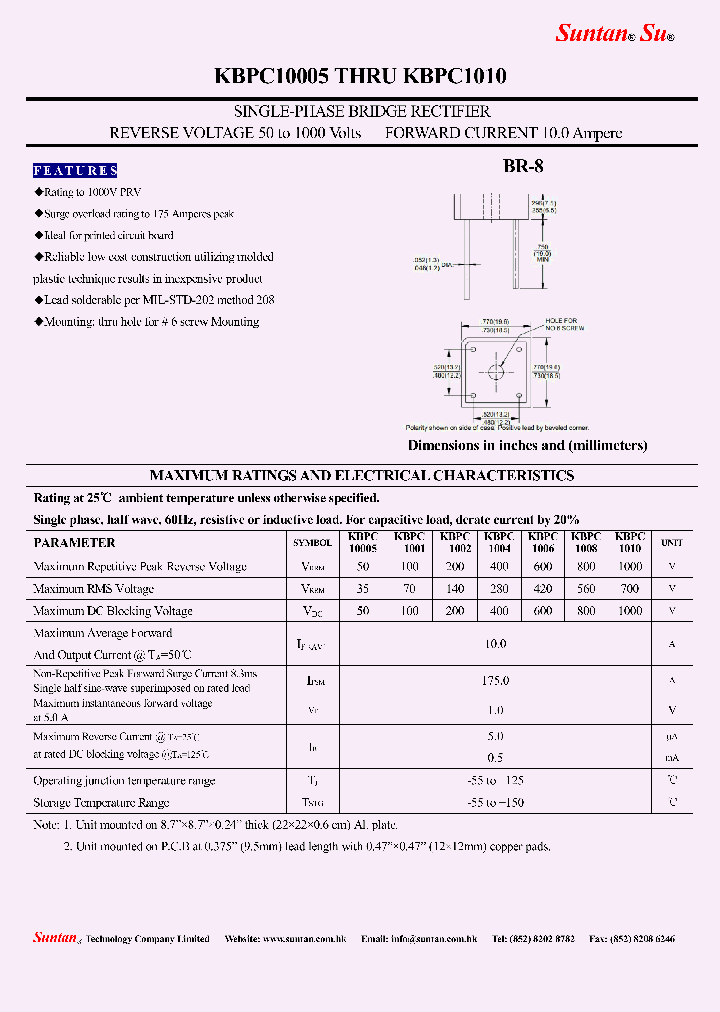 KBPC1001_8885943.PDF Datasheet