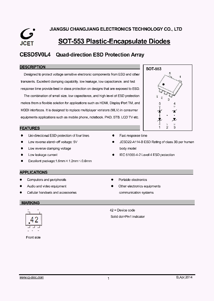 CESD5V0L4_8885897.PDF Datasheet