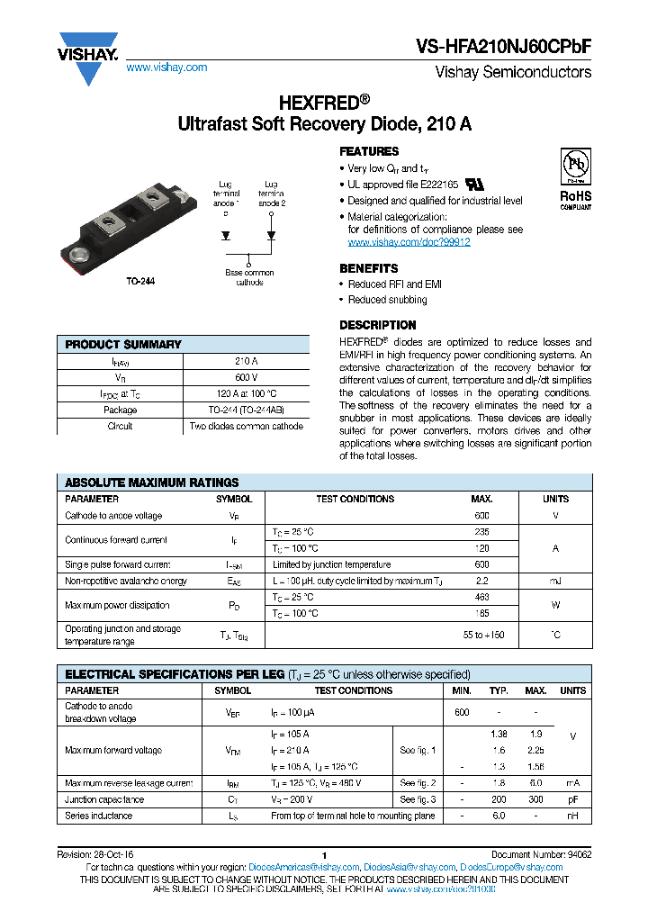 VS-HFA210NJ60CPBF_8885915.PDF Datasheet