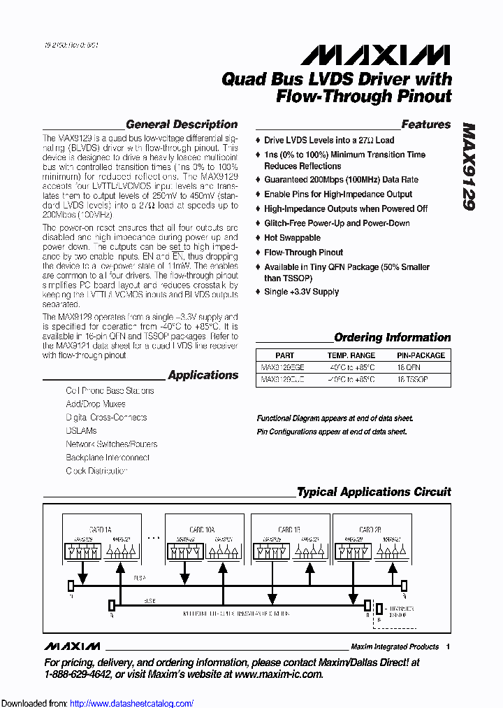 MAX9129EUETG60_8887663.PDF Datasheet