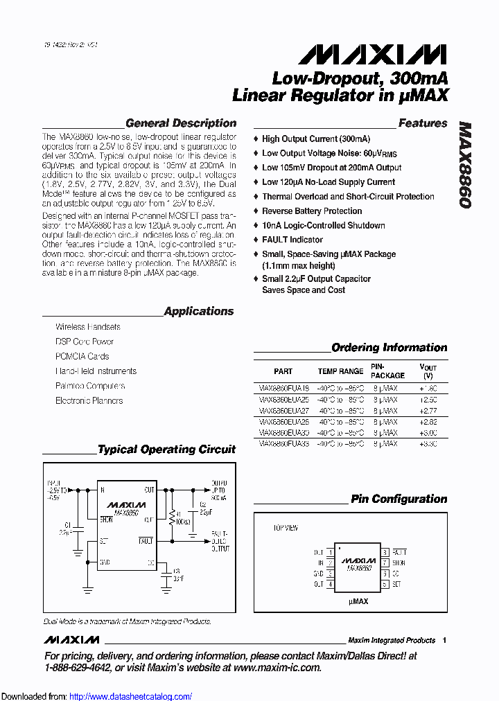 MAX8860EUA18TG65_8887661.PDF Datasheet