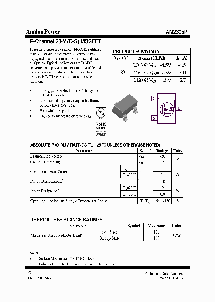 AM2305P_8889108.PDF Datasheet