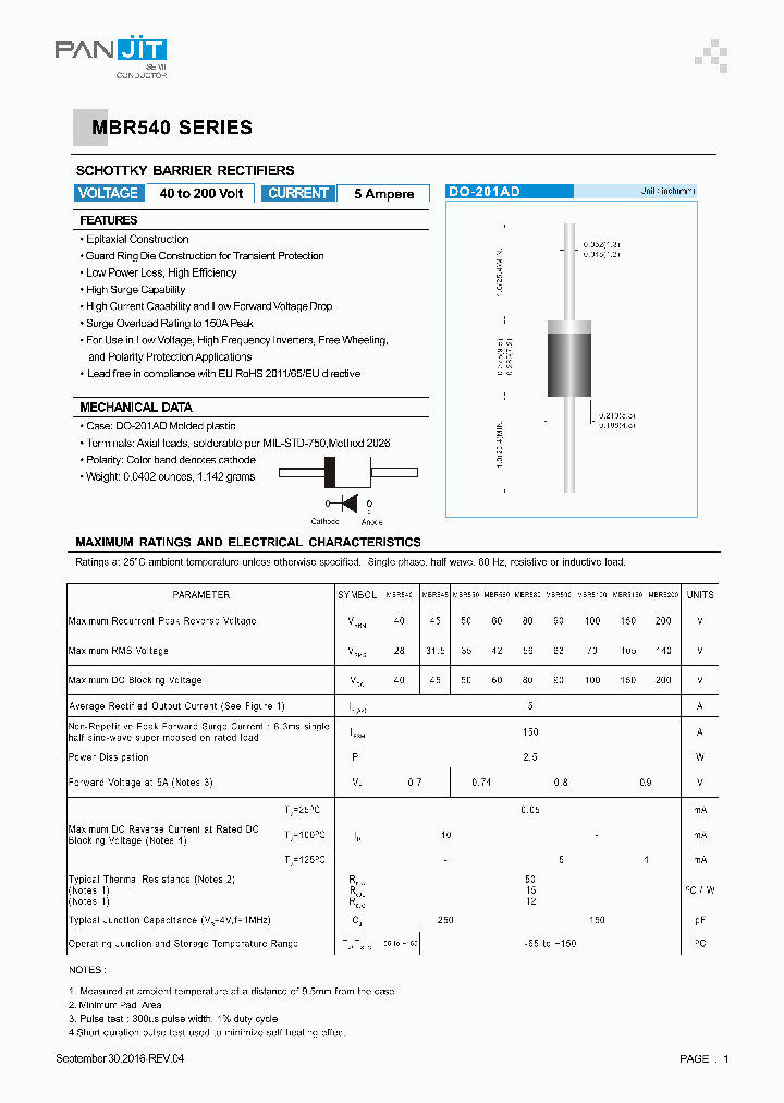 MBR540-R2-10001_8889501.PDF Datasheet